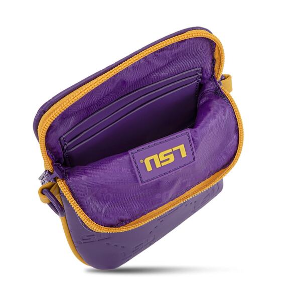 Louisiana State University LSU Fighting Tigers Purple Crossbody Bag - Picture 4 of 5